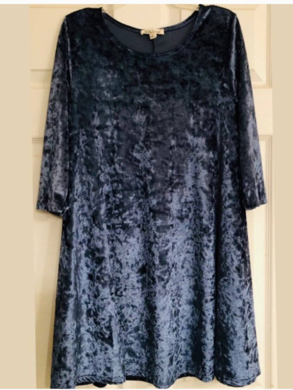 Rolla Coster Crushed Velvet Blue Dress Size M